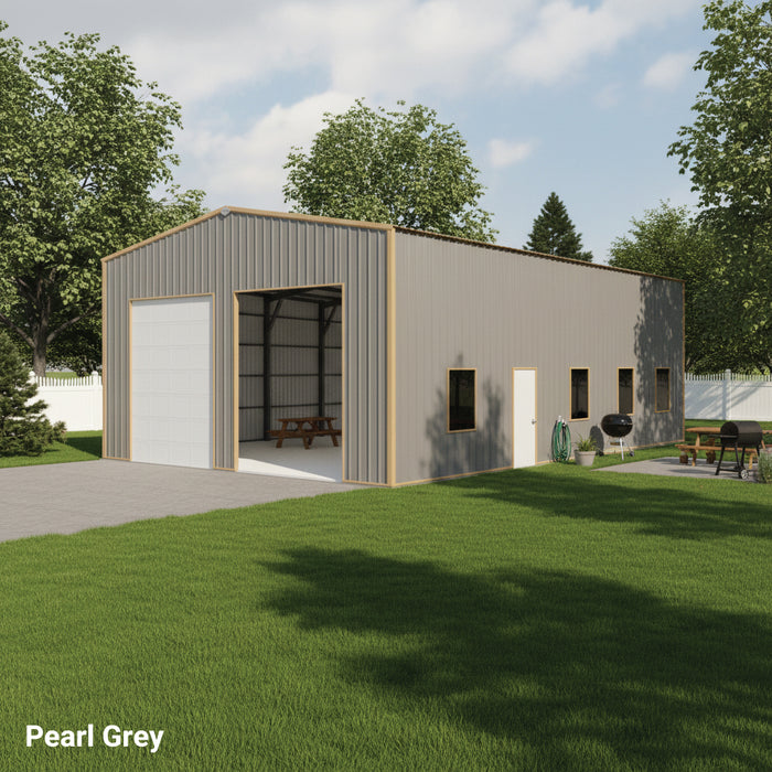 Snow Series 25' x 30' x 14' commercial warehouse steel building 50 PSF snow rated TMG-MS253014-SR50