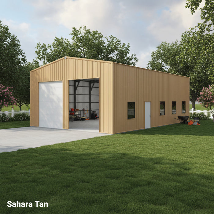 Snow Series 25' x 30' x 14' commercial warehouse steel building 50 PSF snow rated TMG-MS253014-SR50