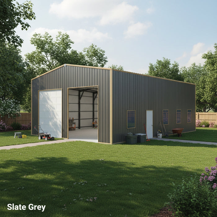 Snow Series 25' x 30' x 14' commercial warehouse steel building 50 PSF snow rated TMG-MS253014-SR50