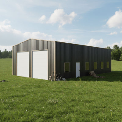 Snow Series 25' x 30' x 14' commercial warehouse steel building 50 PSF snow rated TMG-MS253014-SR50