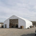 Snow Series 50' x 150' Dual Truss Storage Shelter with 32 oz PVC Cover, 25 PSF Snow Load, Engineering Drawings, TMG-DT50150-SR25 TMG Industrial CA