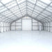 Snow Series 50' x 55' dual truss storage shelter with 35 PSF snow load, TMG-DT5055-SR35