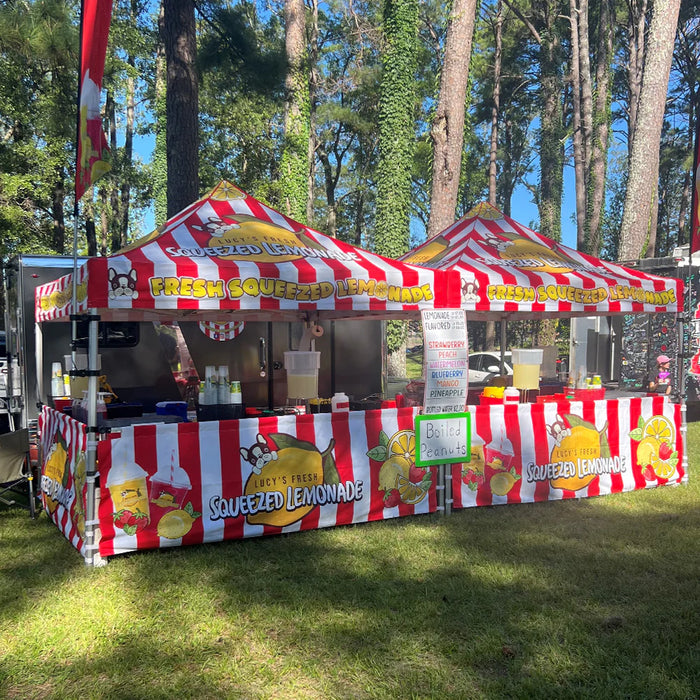 13' Custom Printed Pop-up Tent Canopy Half Wall