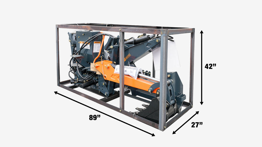 6-FT 3-Point Hitch Swing Backhoe Attachment, 12" Bucket Included, 20-65 HP Tractor, 97" High Reach TMG-TBH72
