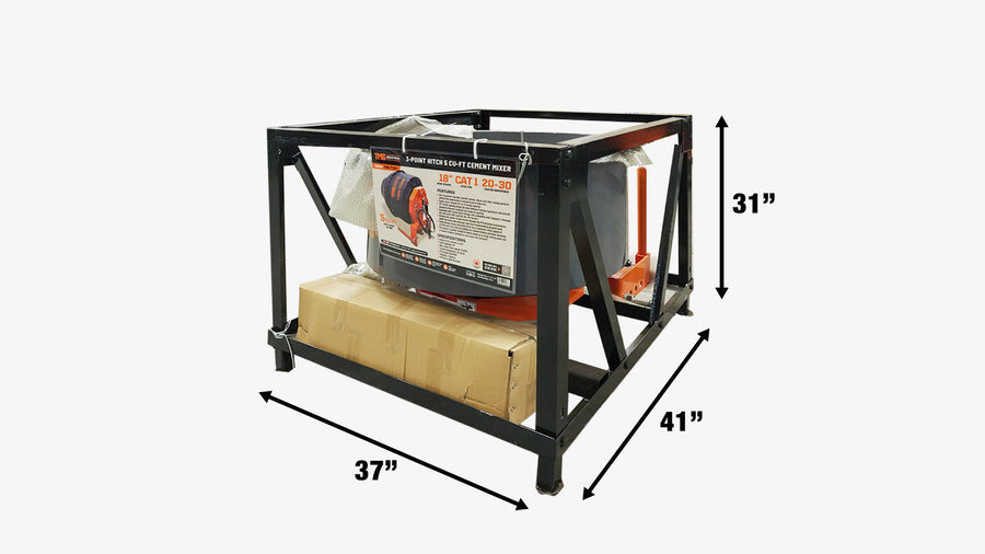 5 Cu-Ft 3-Point Hitch Cement Mixer, PTO Shaft Included, Category 1 & 2 Hookup TMG-TCM5