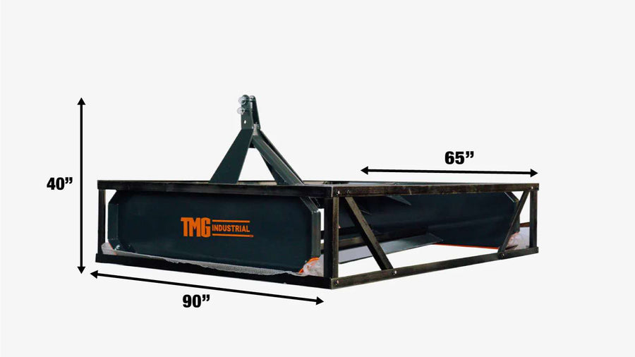 84" Tractor Land Leveler, 3-Point Hitch, 81" Grading Width, Double Edge Blades, Category 1 & 2, TMG-TLL84