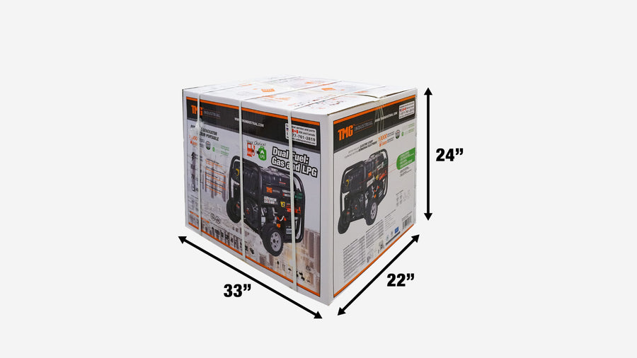 10,000-Watt Dual Fuel Generator (Gasoline and LPG) with Electric Start, 8.5 Hour Run Time, TMG-10000GED