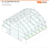 Snow Series™ 40' x 40' Dual Truss Container Shelter, 60 PSF Snow Load Rated, Engineering Drawing, Heavy Duty 32 oz PVC Cover, Custom Project TMG-DTE4040CU-SR60