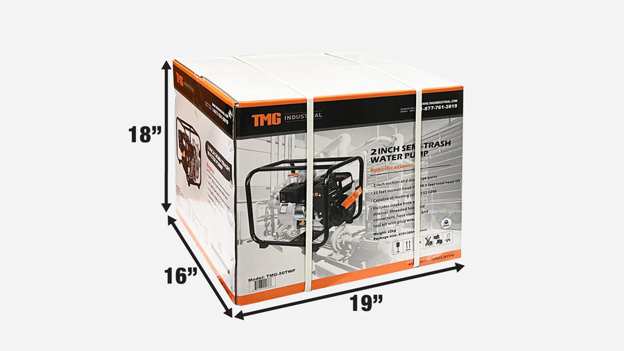 TMG-50TWP Pompe à eau semi-poubelle 132 GPM 2" avec moteur à essence 6,5 HP