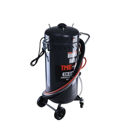 28 Gallon Abrasive Sandblaster, Built-in 1200W Vacuum System, 115 PSI, 90 CFM TMG-ABC28