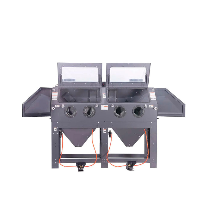235 Gallon/880L Commercial Cabinet Sandblaster, Dual Station Side-by-Side, Vacuum System, Oversized Window TMG-ABC88