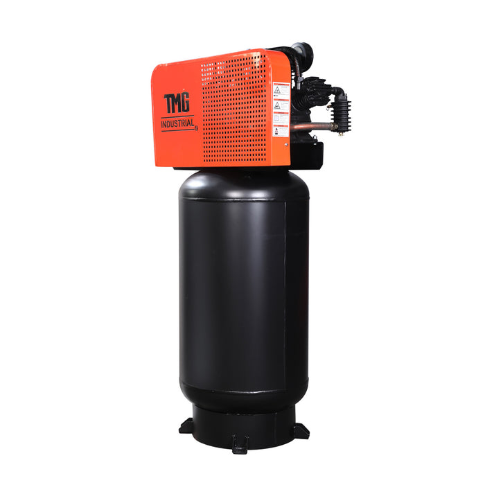 TMG Industrial 80 Gallon 7.5 HP Stationary Electric Air Compressor, 6 Min Fill Time, 230V Induction Motor, Vertical Tank, TMG-ACE85