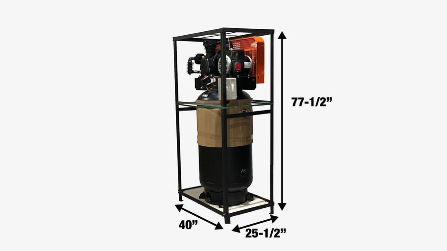 80 Gallon 7.5 HP Stationary Electric Air Compressor, 6 Min Fill Time, 230V Induction Motor, 2 Stage, TMG-ACE85