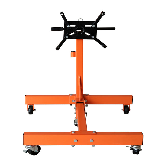 TMG Industrial 1500-lb Rotating Engine Stand, 4 Adjustable Arms, 360° Rotation, Fixed & Swivel Casters, TMG-AES15