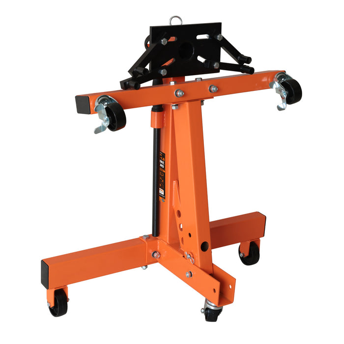 TMG Industrial 1500-lb Rotating Engine Stand, 4 Adjustable Arms, 360° Rotation, Fixed & Swivel Casters, TMG-AES15