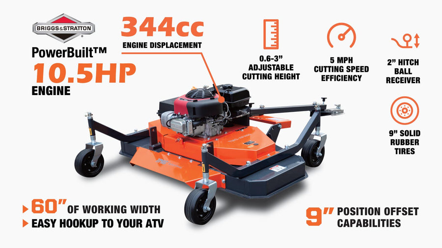 60" ATV Tow-Behind Finish Mower (Discontinued – No Longer Available) TMG-AFN60