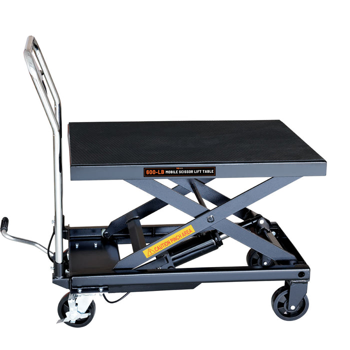 TMG Industrial Table élévatrice mobile à ciseaux de 660 lb, hauteur de levage de 30 po, fonctionnement par pédale, dessus de table rembourré en caoutchouc, TMG-ALS03