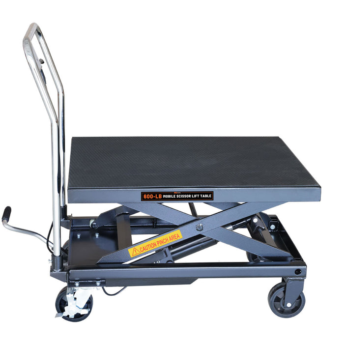 TMG Industrial Table élévatrice mobile à ciseaux de 660 lb, hauteur de levage de 30 po, fonctionnement par pédale, dessus de table rembourré en caoutchouc, TMG-ALS03
