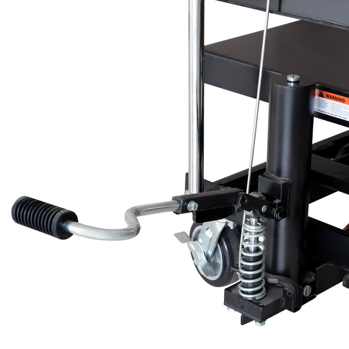 TMG Industrial 2200-lb Mobile Scissor Lift Table, 67” Lifting Height, Foot Pedal Operation, TMG-ALS10