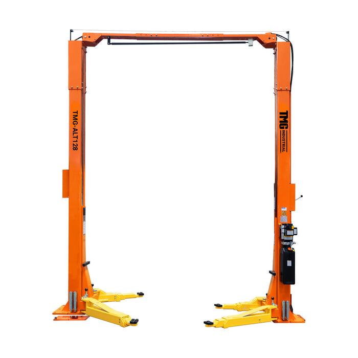 ALI Certified 10,000 lb Two-Post Overhead Auto Lift, Asymmetric/Symmetric Arms, 79" Lift Height, 166" Cross Beam, TMG-ALT128