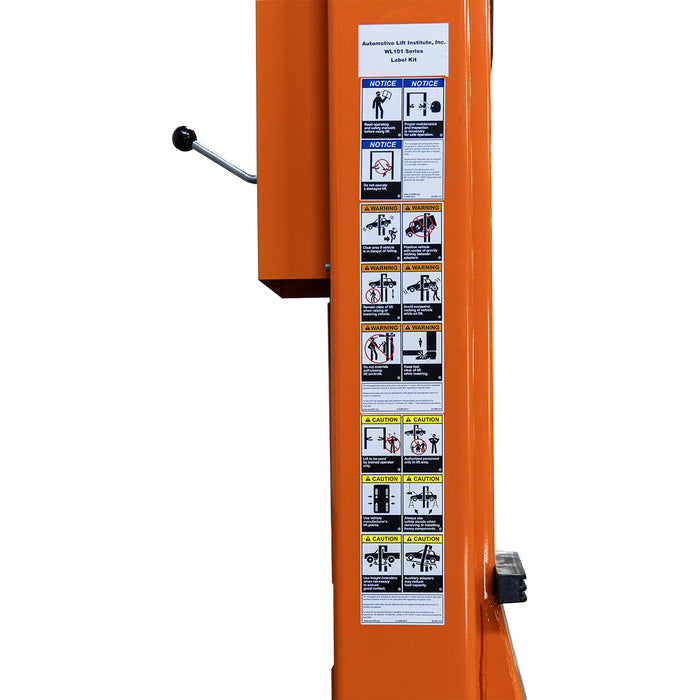 ALI Certified 10,000 lb Two-Post Overhead Auto Lift, Asymmetric/Symmetric Arms, 79" Lift Height, 166" Cross Beam, TMG-ALT128