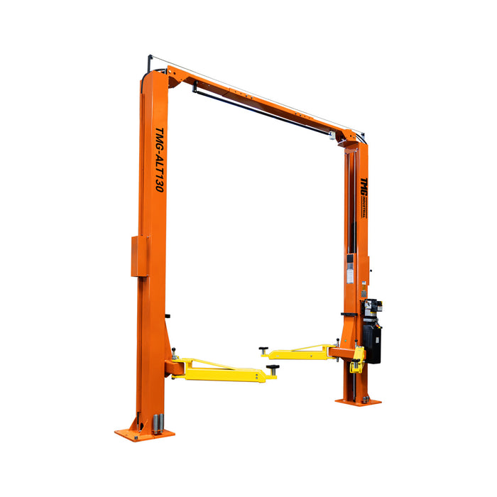 ALI Certified 10,000 lb Two-Post Overhead Auto Lift, Symmetric Arms, 79" Lift Height, 144" Cross Beam TMG-ALT130