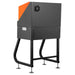 TMG-APW50H heated enclosed parts washer closed cabinet rear view with ventilation fan