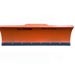 Straight front view of the TMG-ATS66 orange snow blade with a bolted lower cutting edge and TMG model branding.