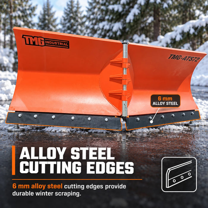 71" ATV/UTV V-Shape Snow Blade, 150° scoop / 210° V-blade, 20" Height, Universal Mount Plate, TMG-ATS72