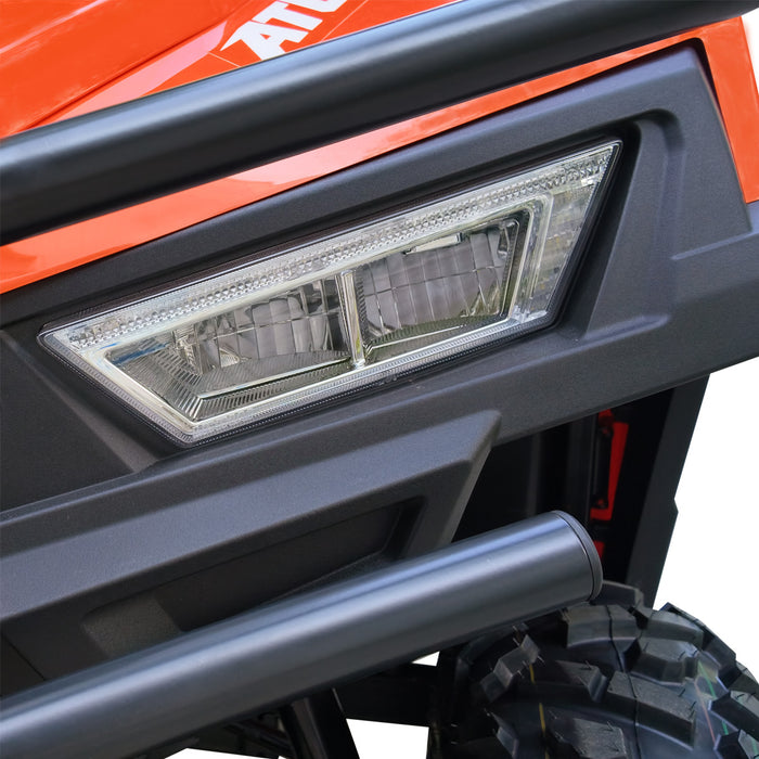 UTV / Côte à Côte de 585 cm³ avec 4x4 à la demande, EPS, transmission CVTech, 2 sièges avec appuie-tête, différentiels autobloquants et attelage de remorque TMG-ATU765