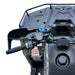 Close-up of handlebar and dashboard area on TMG ATV