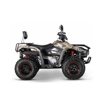 VTT 493 cc avec 4x4 à la demande, différentiel verrouillable, attelage de remorque, porte-bagages et éclairage LED TMG-ATV555