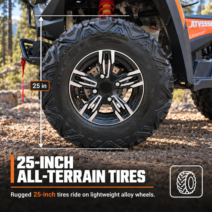 493cc ATV with On-Demand 4WD, Locking Differential, Trailer Hitch, Cargo Racks, and LED Lighting TMG-ATV555