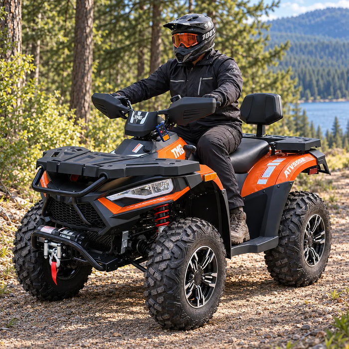 493cc ATV with On-Demand 4WD, Locking Differential, Trailer Hitch, Cargo Racks, and LED Lighting TMG-ATV555