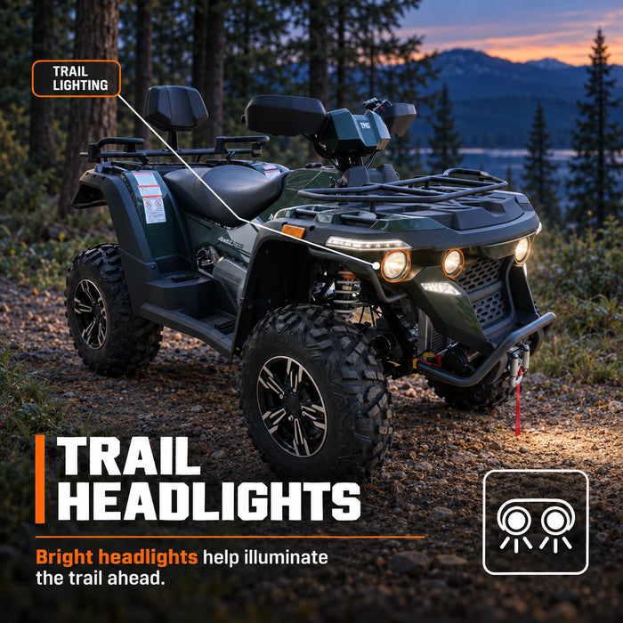 493cc ATV with On-Demand 4WD, EPS, 2-Up Seating & Backrest, Locking Differential, and Trailer Hitch TMG-ATV575