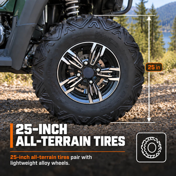 493cc ATV with On-Demand 4WD, EPS, 2-Up Seating & Backrest, Locking Differential, and Trailer Hitch TMG-ATV575