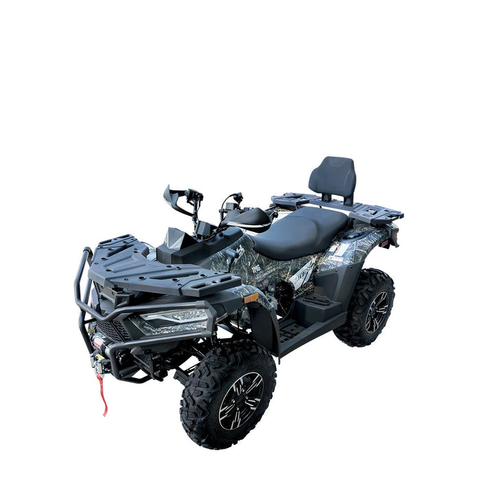 585cc ATV with On-Demand 4WD, EPS, CVTech Transmission, 2-Up Seating & Backrest, Locking Differentials, and Trailer Hitch TMG-ATV765