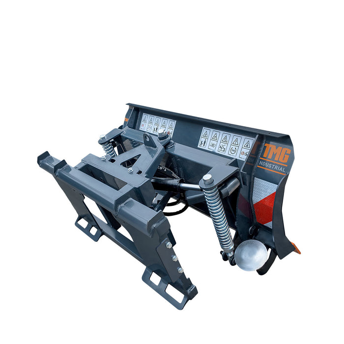 Lame de bouteur/Chasse-neige pour mini-chargeuse compacte 48", 30° Gauche et Droite, Lame d'usure boulonnée, Fixation rapide pour Bobcat, TMG-DB48BM
