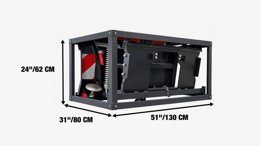 Lame de bouteur/Chasse-neige pour mini-chargeuse compacte 48", 30° Gauche et Droite, Lame d'usure boulonnée, Fixation rapide pour Bobcat, TMG-DB48BM
