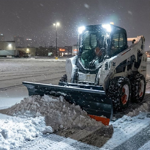 72" Skid Steer Dozer Blade Snow Pusher, Bolt-On Cut Edge, Skid Shoes, Left & Right, TMG-DB72 TMG Industrial