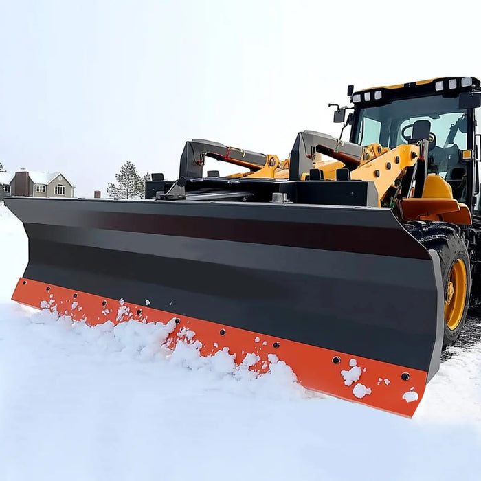 86" Skid Steer Dozer Blade/Snow Plow Pusher, 30° Left & Right, Bolt-On Cutting Edge, Adjustable Skid Shoes, Universal Quick Mount, TMG-DB86 TMG Industrial