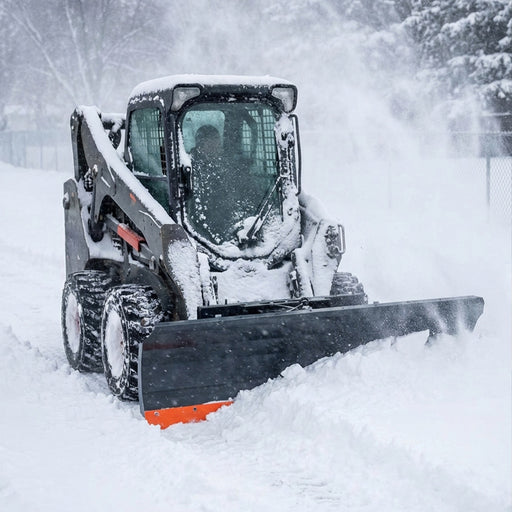 94" Skid Steer Dozer Blade/Snow Plow Pusher, 30° Left & Right, Bolt-On Cutting Edge, Adjustable Skid Shoes, Universal Quick Mount, TMG-DB94 TMG Industrial