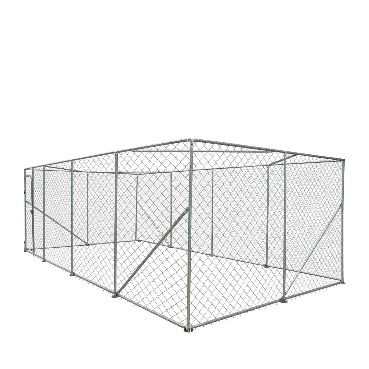 TMG Industrial 10 x 20 Outdoor Dog Kennel Playpen Outdoor Dog Runner Pet Exercise House Lockable Gate 6 Chain Link Fence TMG DCP1020