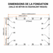 TMG-DT2041-PRO – dimensions de la fondation (français)