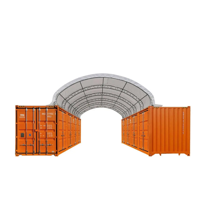 TMG Heavy Series™ 20' x 40' Dual Truss Container Shelter with Heavy Duty 17 oz PVC Cover, TMG-DT2041CV (Previously DT2040CV)