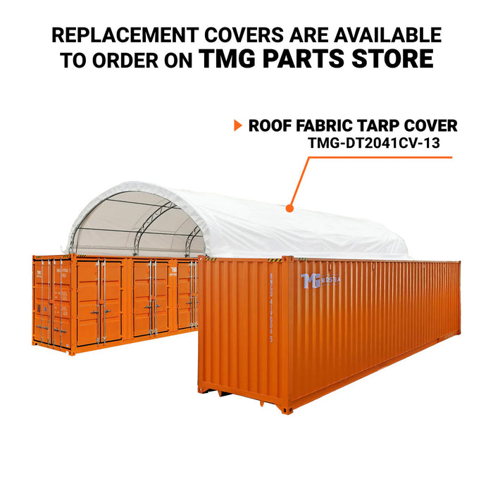 TMG Industrial Pro Series 20' x 40' Dual Truss Container Shelter with Heavy Duty 17 oz PVC Cover, TMG-DT2041CV (Previously DT2040CV)