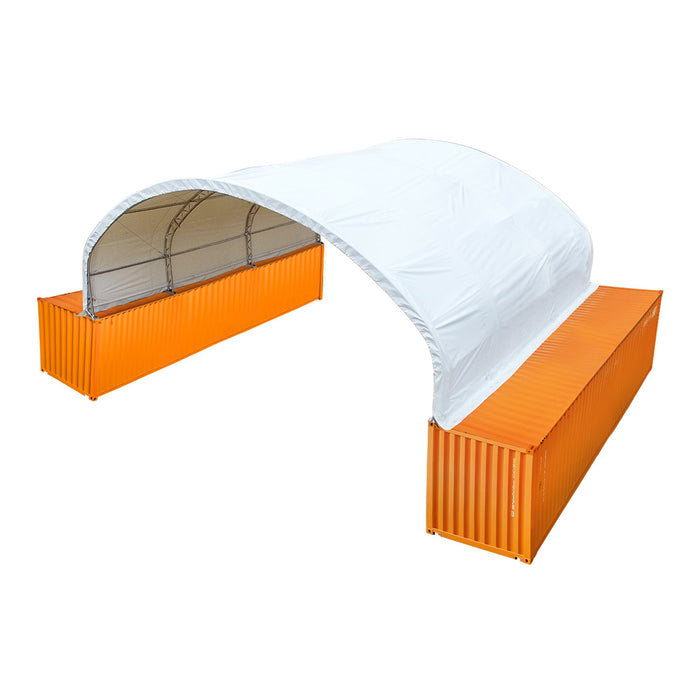 40' x 20' Dual Truss Container Shelter with Heavy Duty 21 oz PVC Cover, TMG-DT4022C-V2