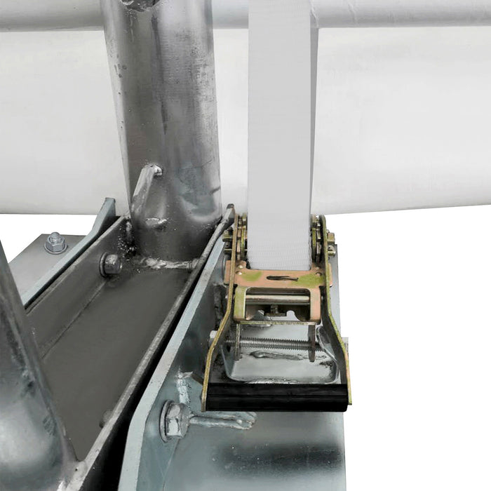 TMG Industrial 40' x 40' Abri de stockage à double treillis avec couverture en PVC robuste de 21 oz et portes traversantes, TMG-DT4041