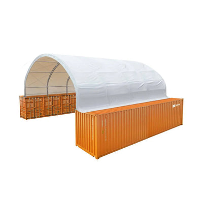 40' x 40' Dual Truss Container Shelter with Heavy Duty 21 oz PVC Cover, TMG-DT4041C (Previously DT4040C)