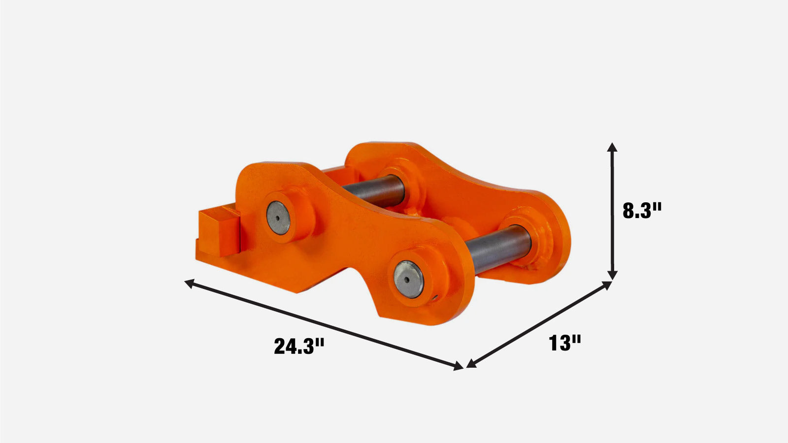 TMG Industrial Quick Coupler for 6-9 Ton Excavator Attachments (TMG-ECP61 & TMG-HB90Q), Bolt Retainer Safety Plate, TMG-EQC09-specifications-image